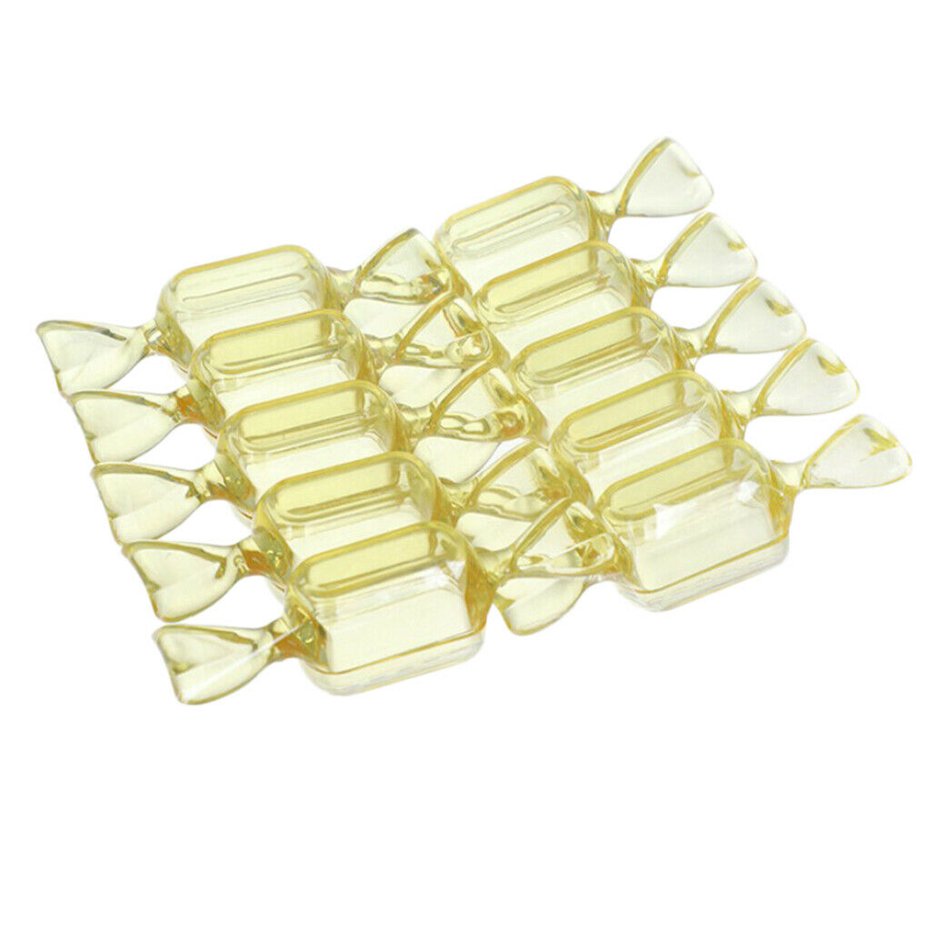 10 Pieces Mini Candy Shaped Plastic Candy Storage Box Case Containers Yellow