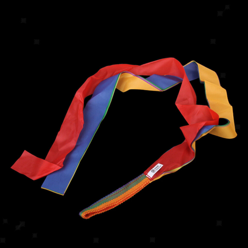 12pcs Fashion Rainbow Ribbon for Child Kids Hand Held Dance Dancing 1M Length