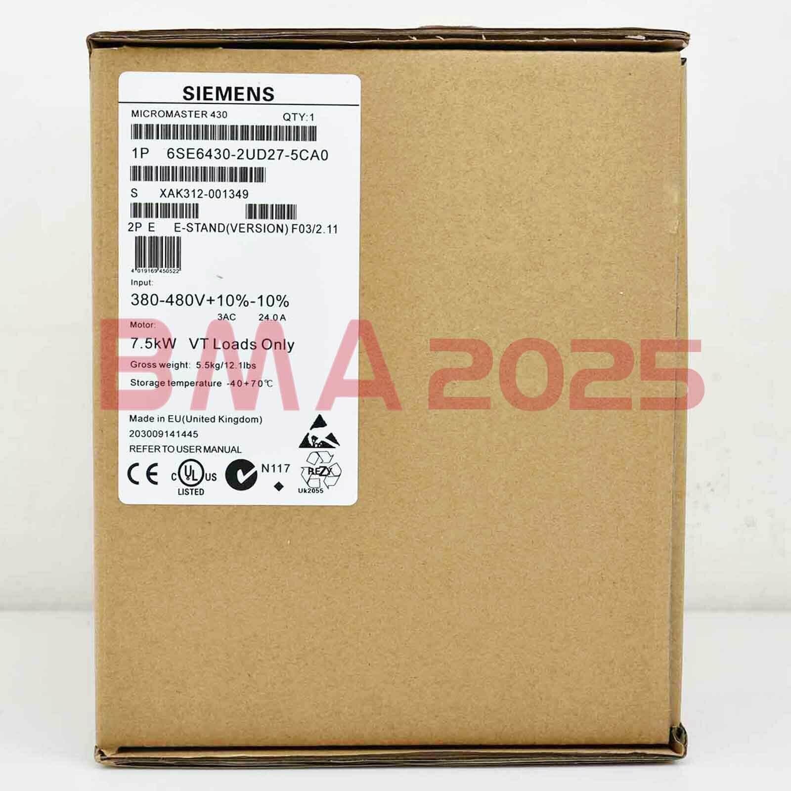 New 6SE6 430-2UD27-5CA0 6SE6430-2UD27-5CA0 1 year warranty DHL free Ship SM9T