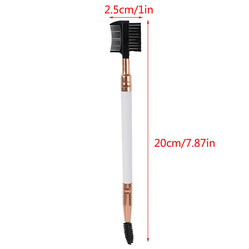Double Eyebrow Comb Brow Lash Brush Eye Makeup Eyelash Grooming Cosmetics.l8
