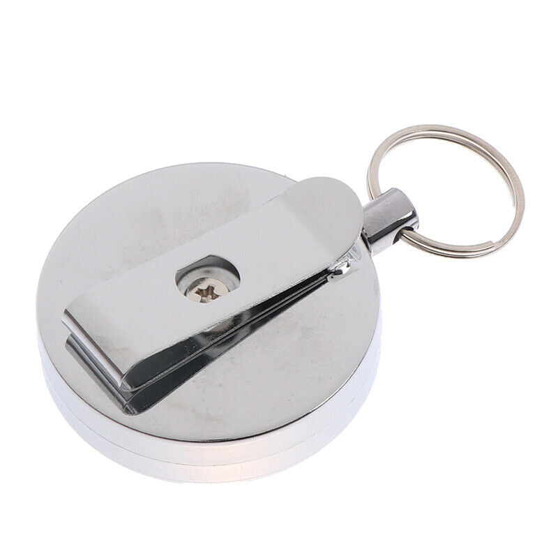 Retractable Pull Key Ring ID Badge Lanyard Name Tag Card Holder Belt ClipY1