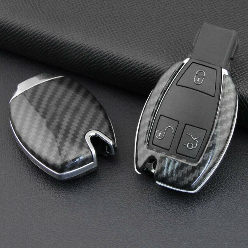 Carbon Fiber Car Key Fob Chain Ring  For Mercedes W205 W212 X253 W166 X204 X166