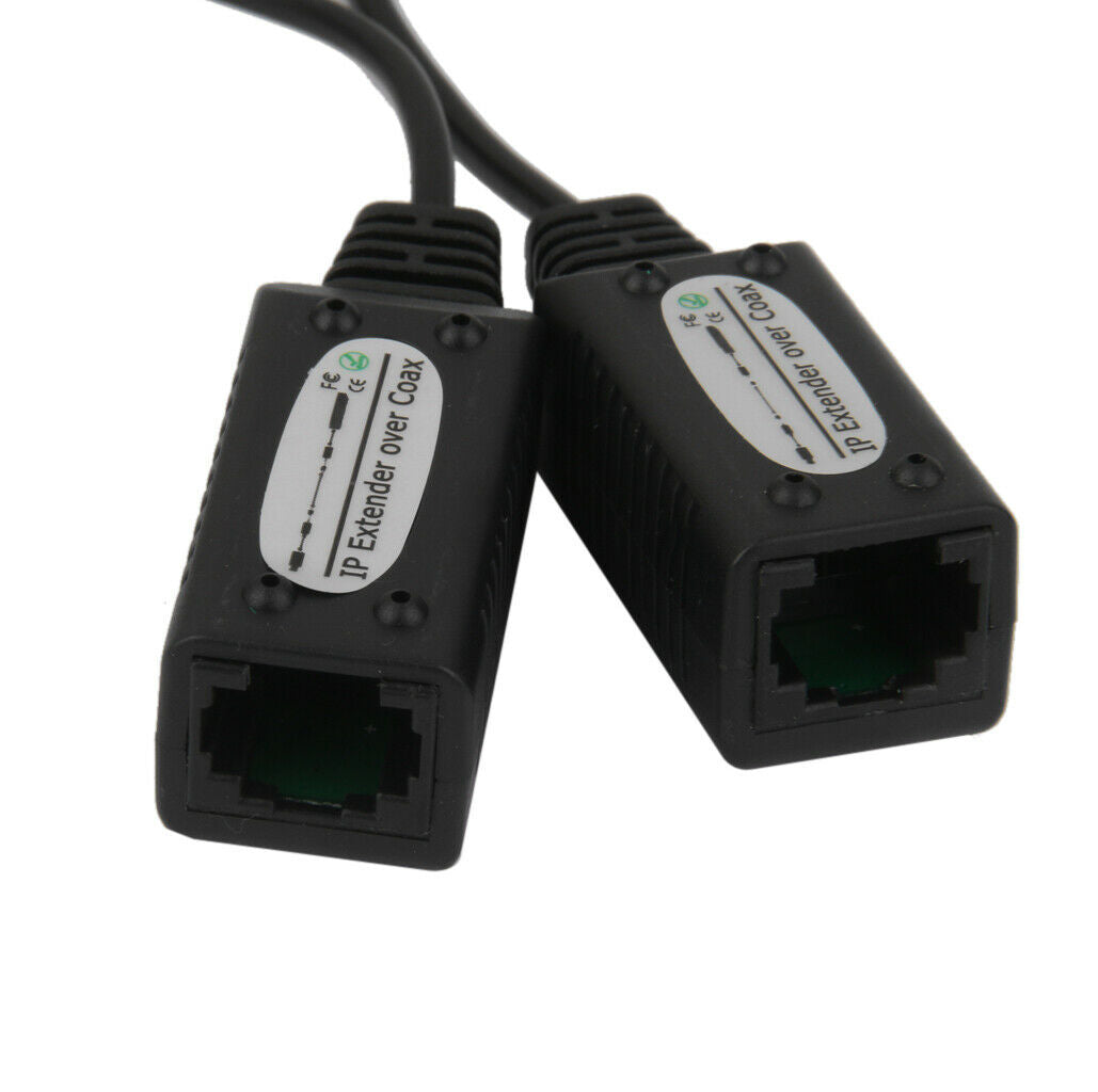 1 Pair CCTV BNC IP Extender Over Coax Balun Transceiver to CAT5e 6 1-CH RJ45 .