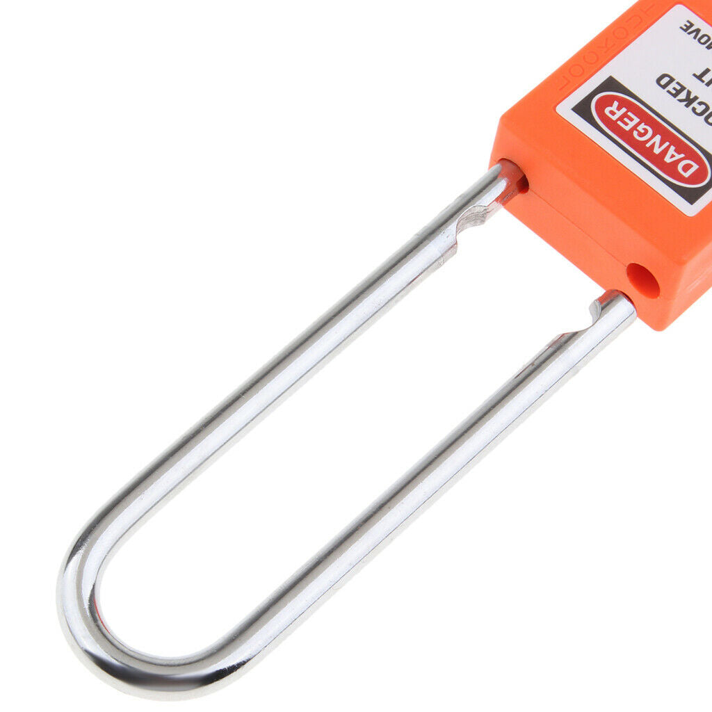 Safety Security Lockout Padlock Keyed Different  Orange