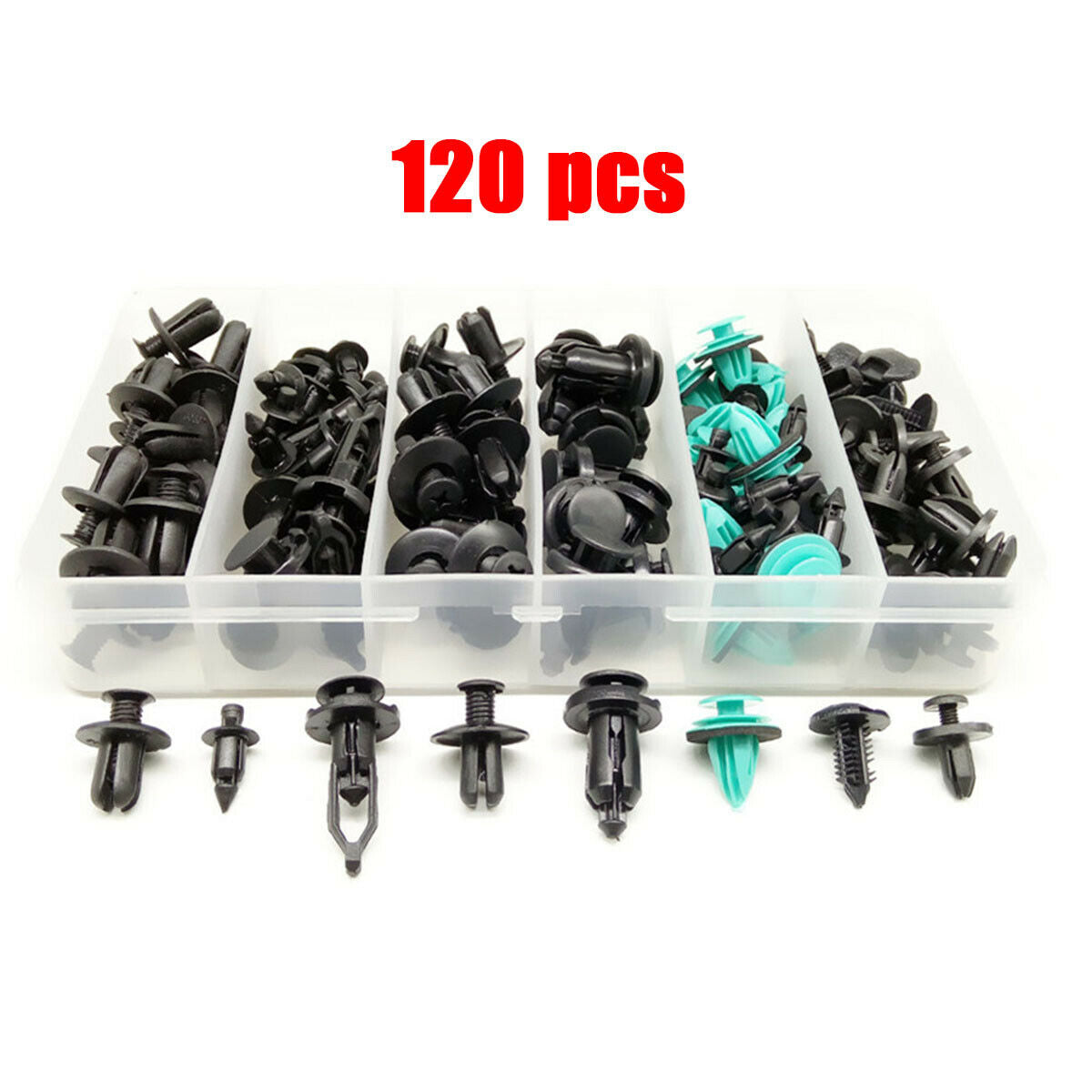 120pc for All Cars Clip trim Car Body Fender Bumper Retainer Fastener Assortment