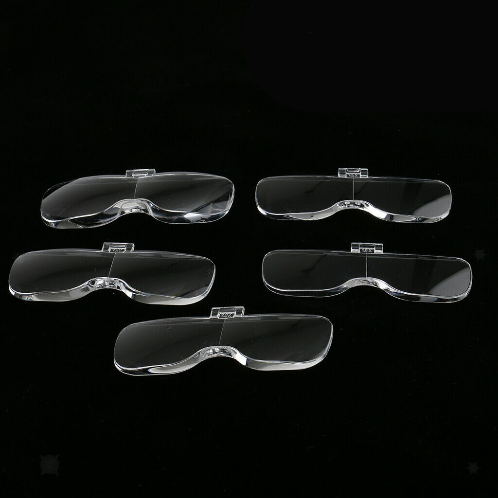 5 Lenses LED Head Light Magnifier Glass Microblading  Eyelash Makeup