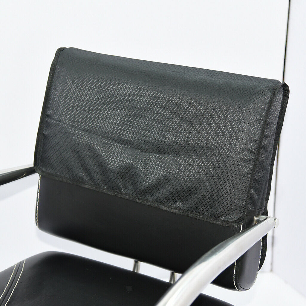 2x Hairdressing Barber Chair Back Covers Salon Spa Plastic Waterproof Black