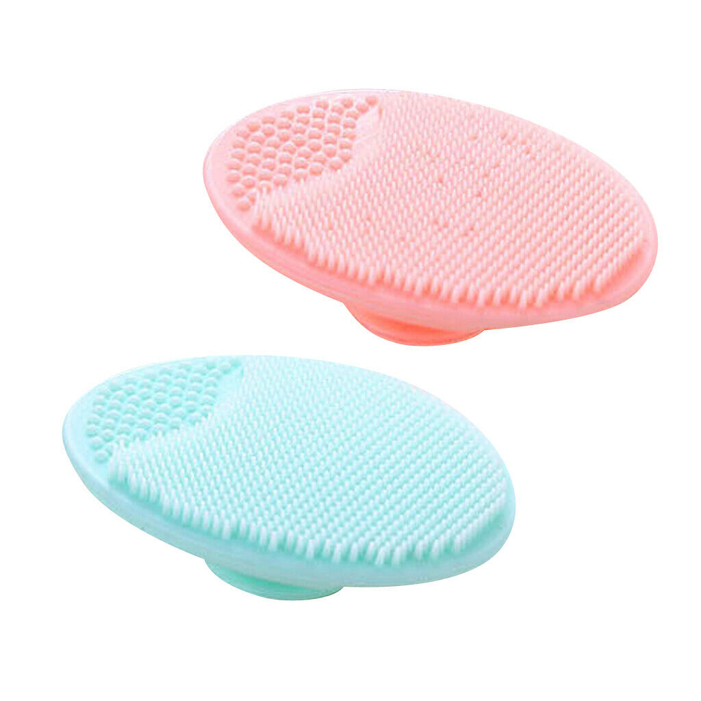 Set of 2x Exfoliator Face Cleansing Pads Silicone Facial Skin Pores Scrubber
