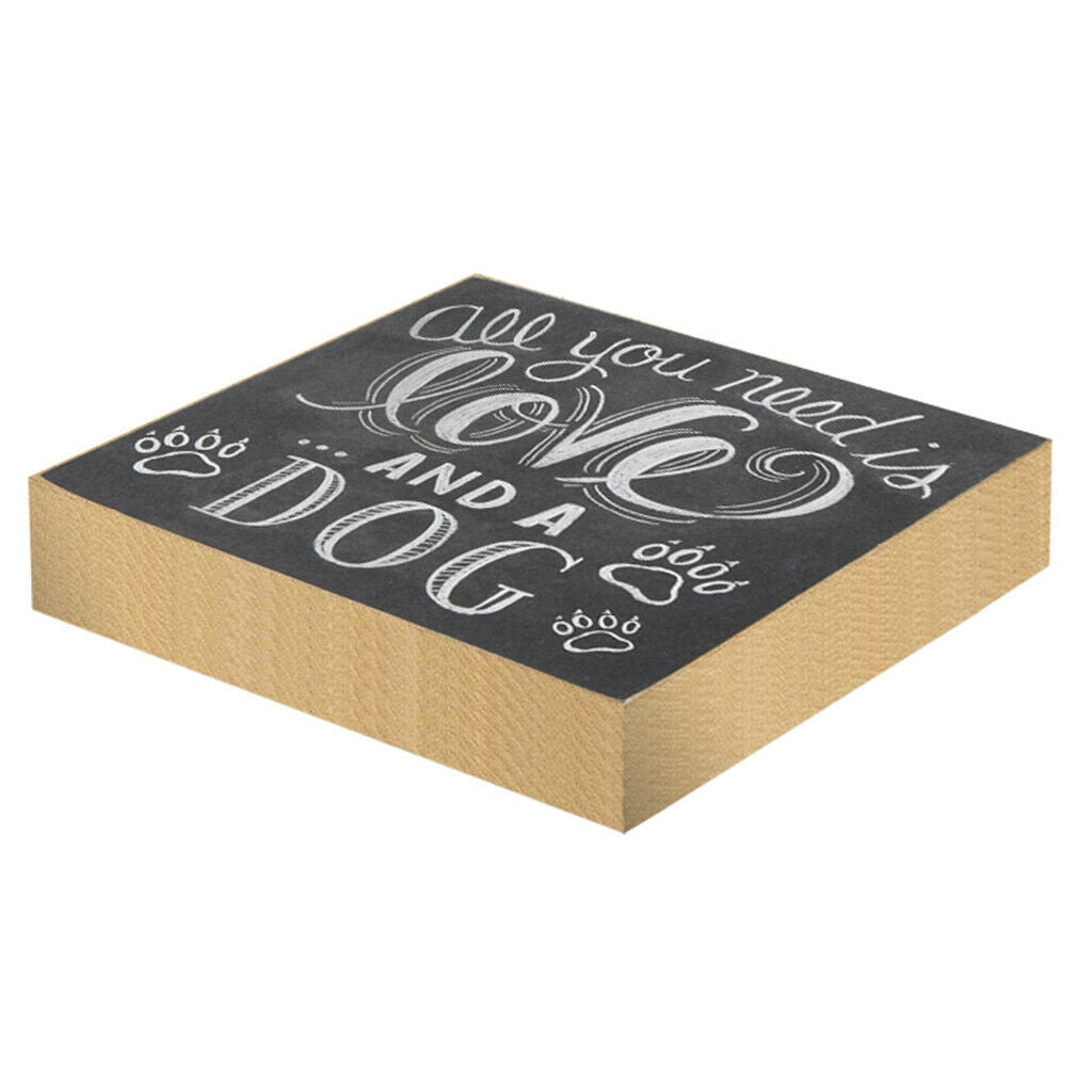 Wooden Stand LOVE DOG Wedding Photo Board Plaque Sign Venue Decoration