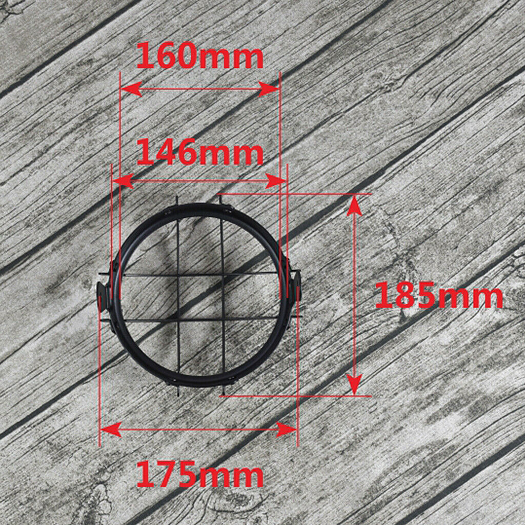 5.75 inch Black CNC Aluminum Motorcycle Bullet Headlight Grill Cover