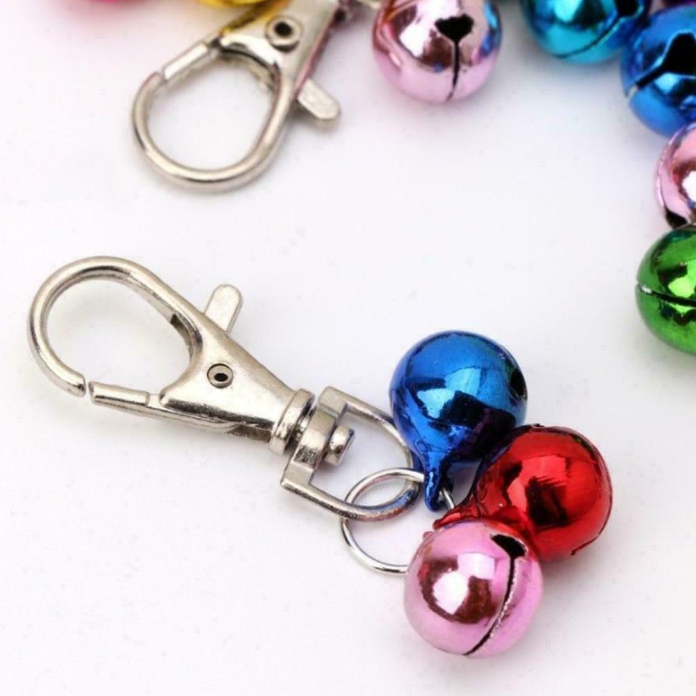 Pet Dog Cat Collar Jingle Bell With Clasp Clip On Charm Decor Diy Random A8R3