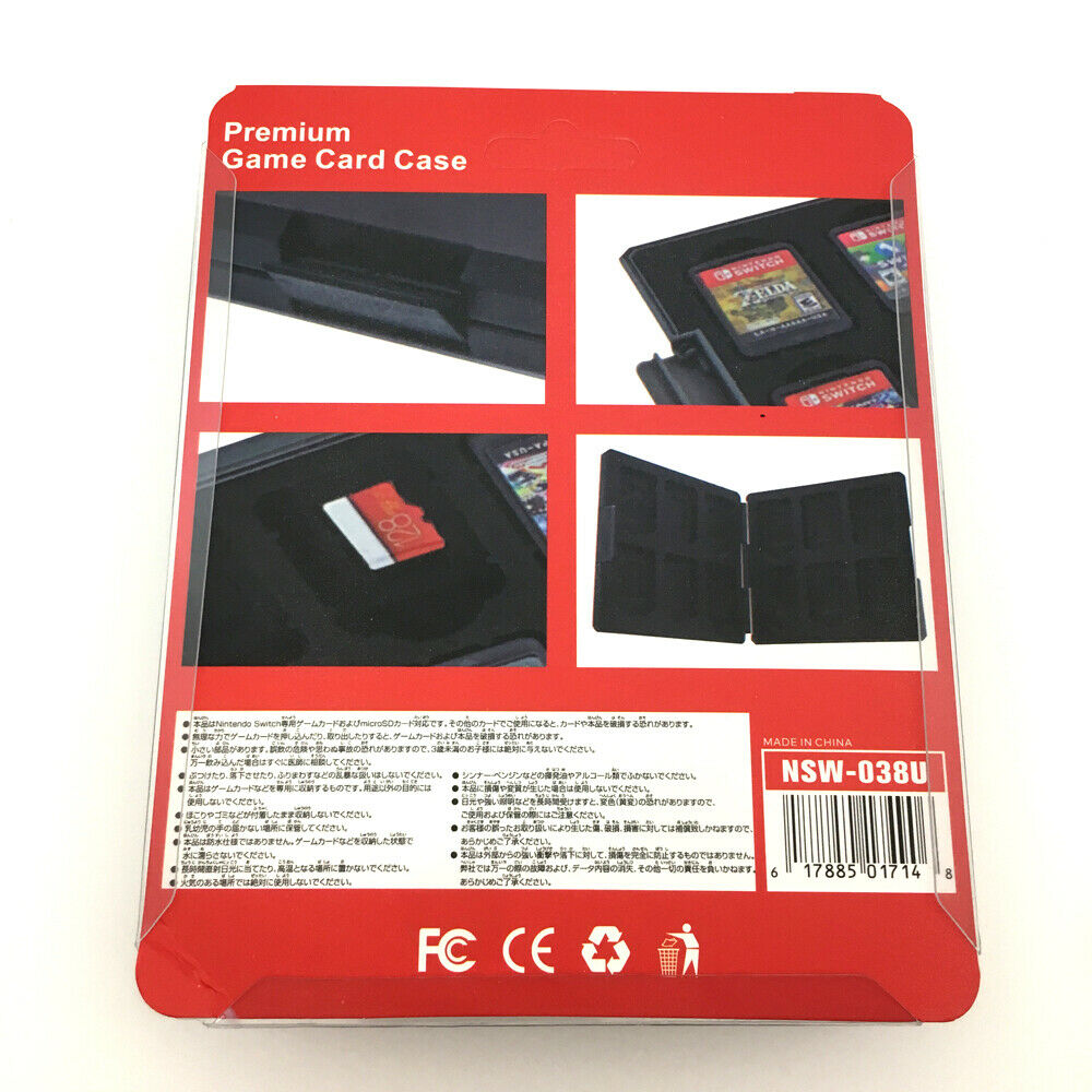 Black Zelda 12 in 1 Novel Portable Game Card Storage Case for Nintendo Switch NS