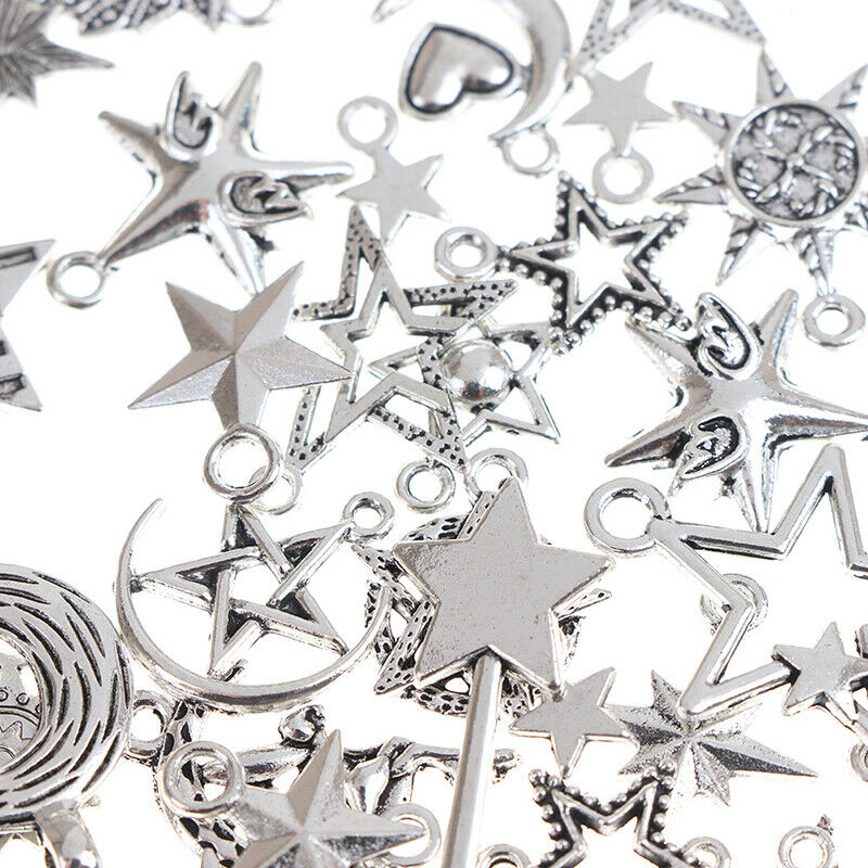70pcs Sun Moon Stars Charms Pendant For Diy Jewelry Necklace Bracelet Mak.l8