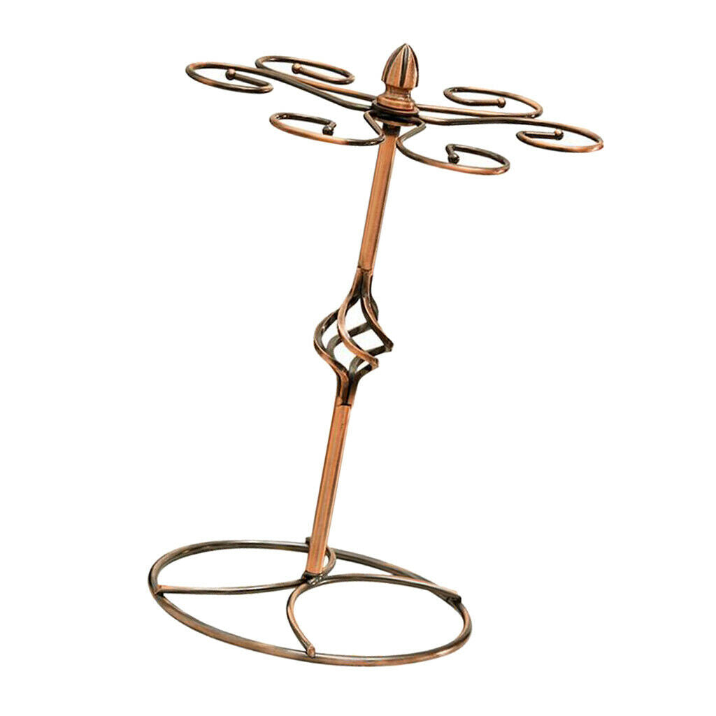 Bronze Metal Freestanding Tabletop Stemware Rack Wine Glass Cup Holder
