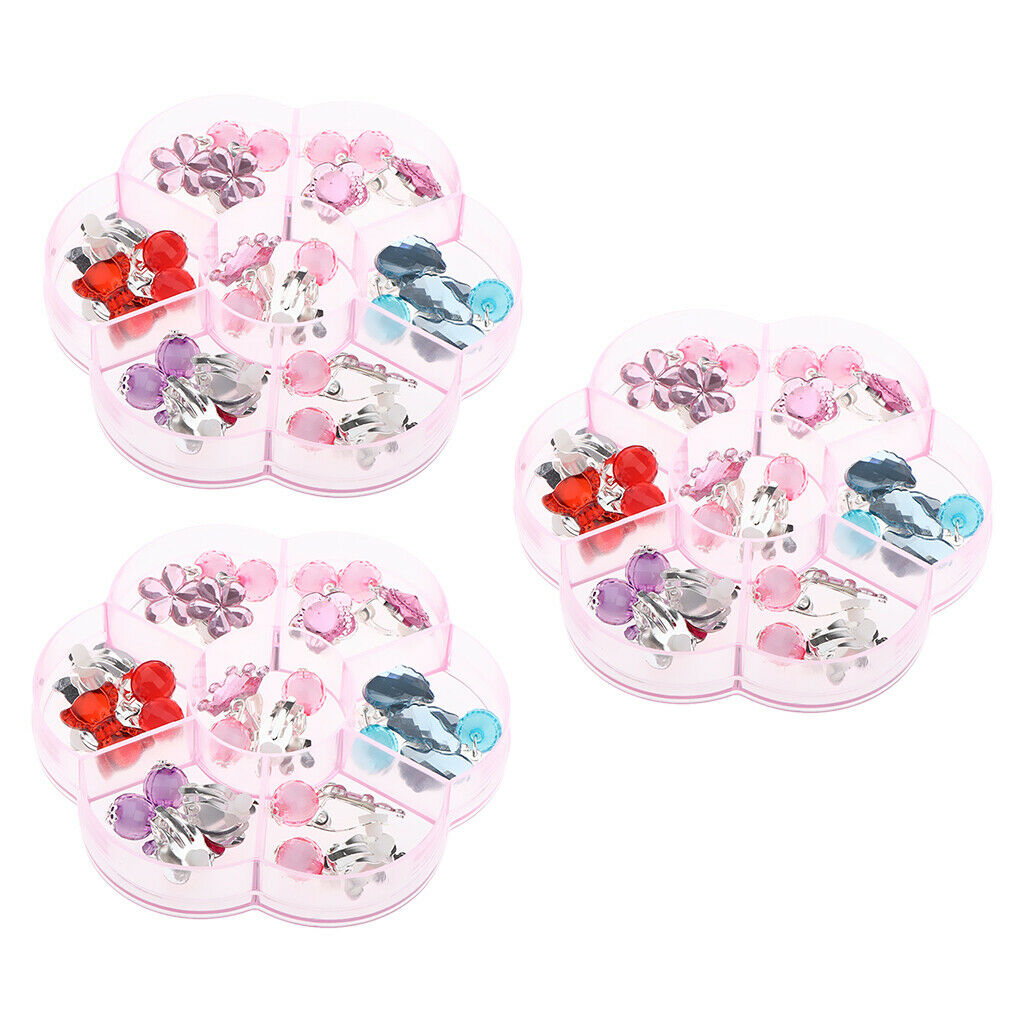7 Pairs Of Jewelry Clip On Earrings With Fringes Wonderful Gift For Children