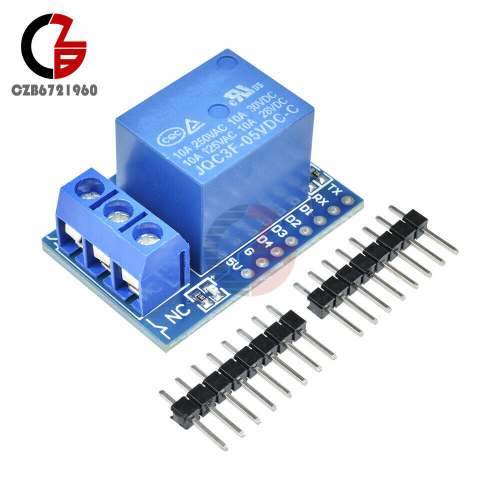 WeMos D1 Mini 5V 1CH Relay Module Shield For Arduino ESP8266 Development Board
