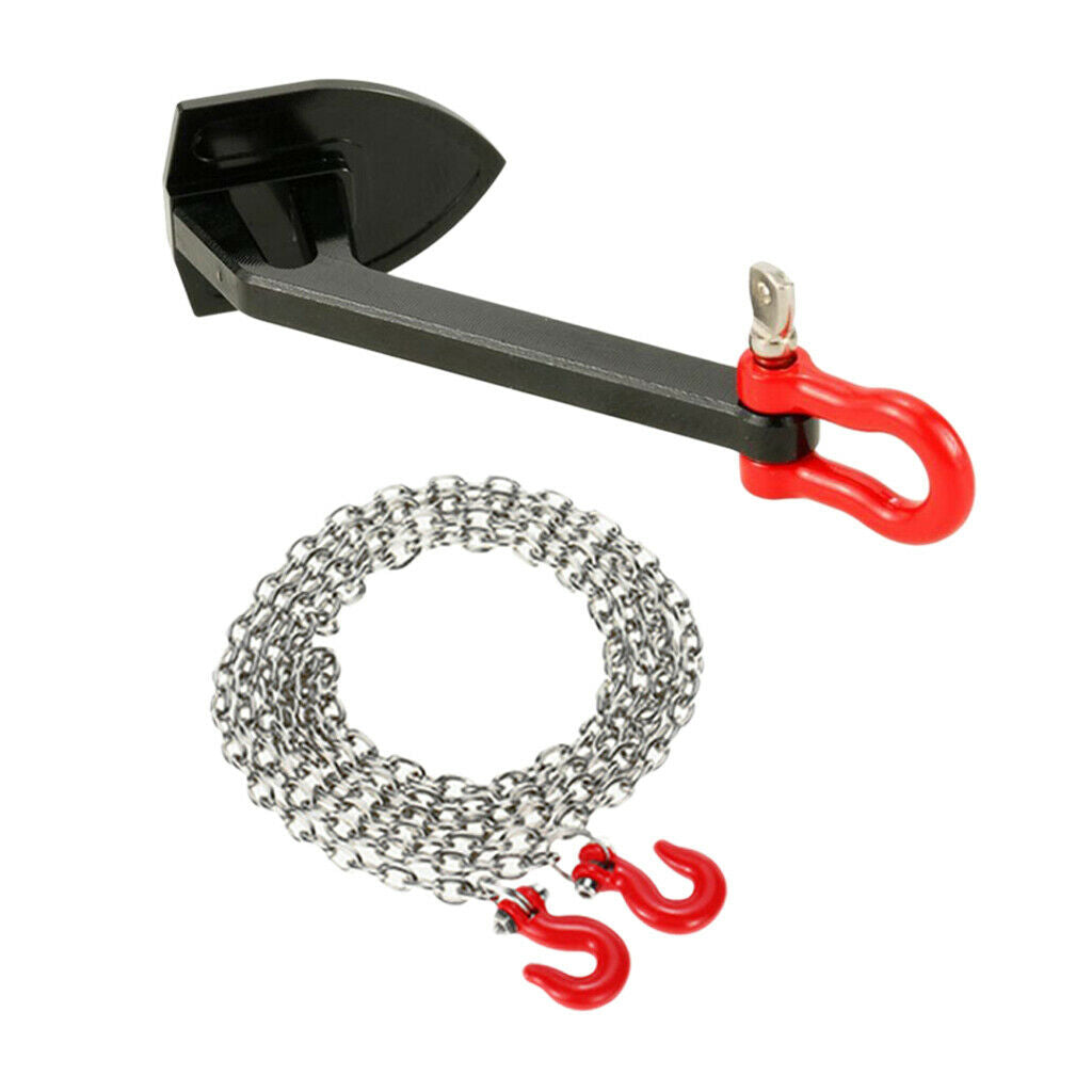 1:10 RC Folding Heavy Winch Anchor w/ Tow Chain for RC Crawler CC01 Parts