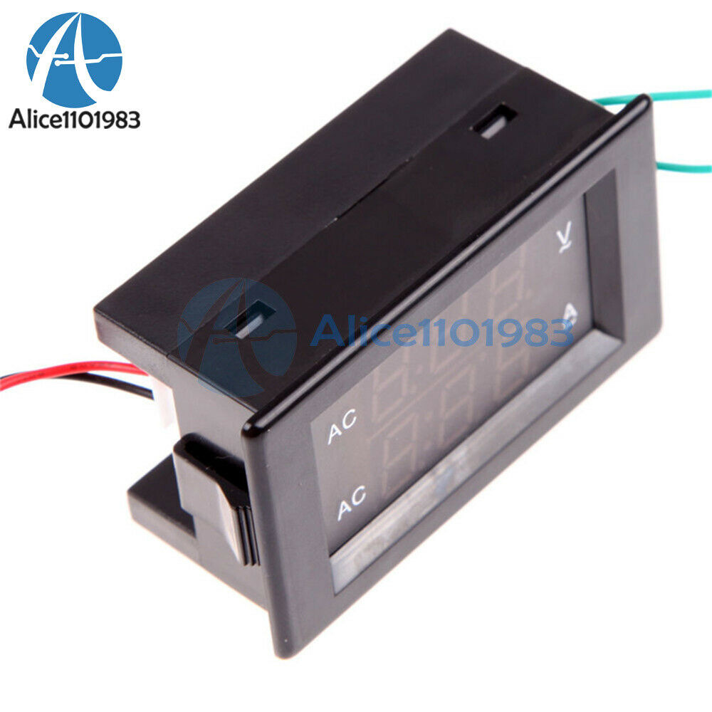 Digital LCD Volt Ampere Amp Meter Voltmeter Dual Panel Guage AC100-300V/200A