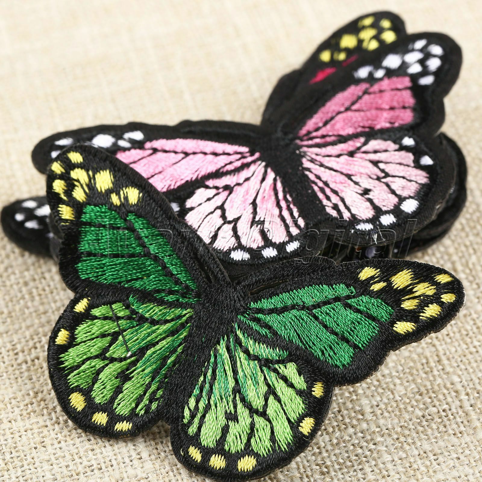 10Pcs Embroidered Butterfly Sewing Iron On Patches Appliques Badge For Clothes