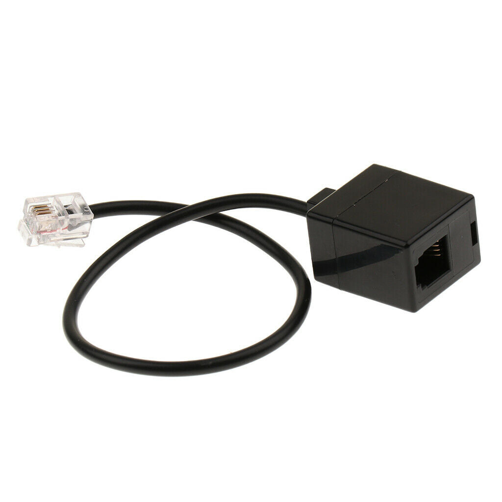 RJ9 4P4C Male Plug to RJ9 Modular Female Connector Handset Adapter Splitter