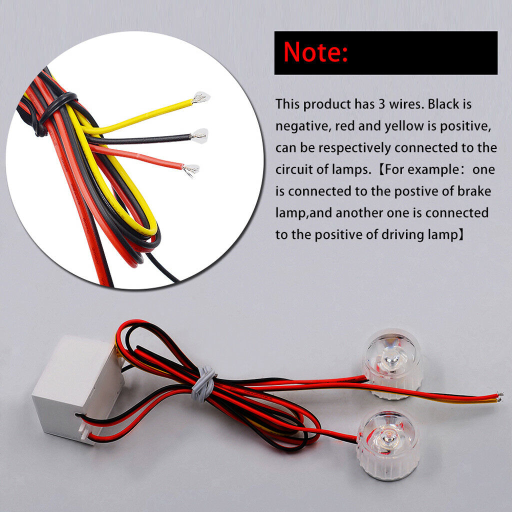 Car Truck ATV LED Strobe Light Flash Emergency Hazard Warning Lamp Red
