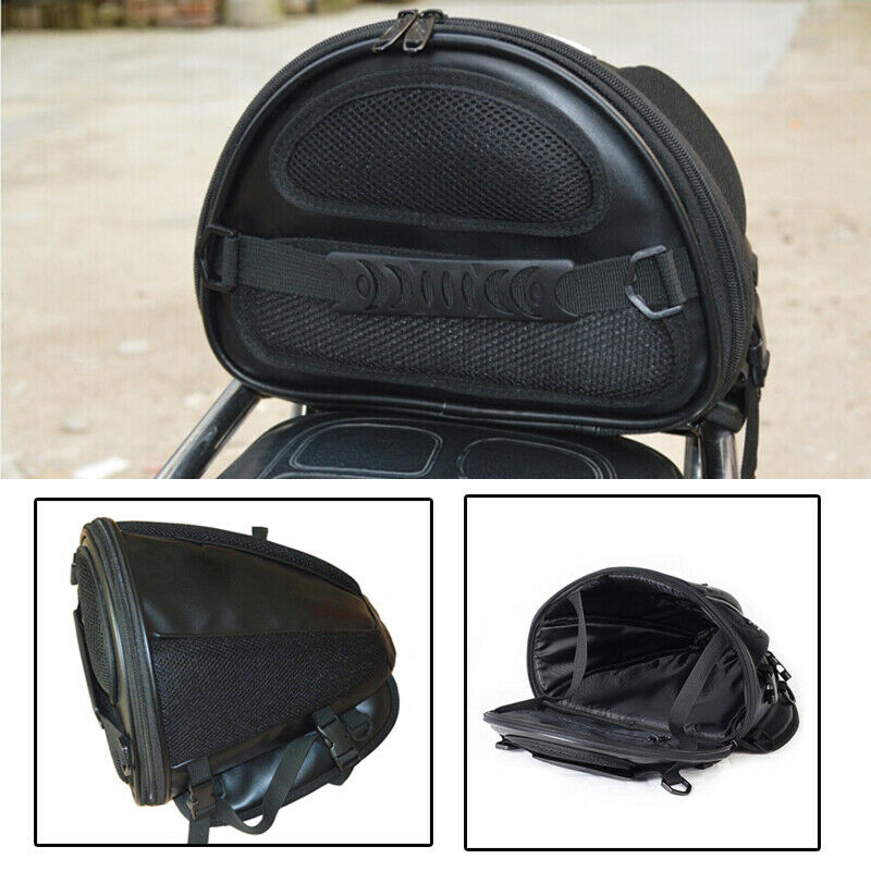 Motorcycle Dirt Pit Bike Waterproof Back Seat Rear Carry Luggage Tail Saddle Bag