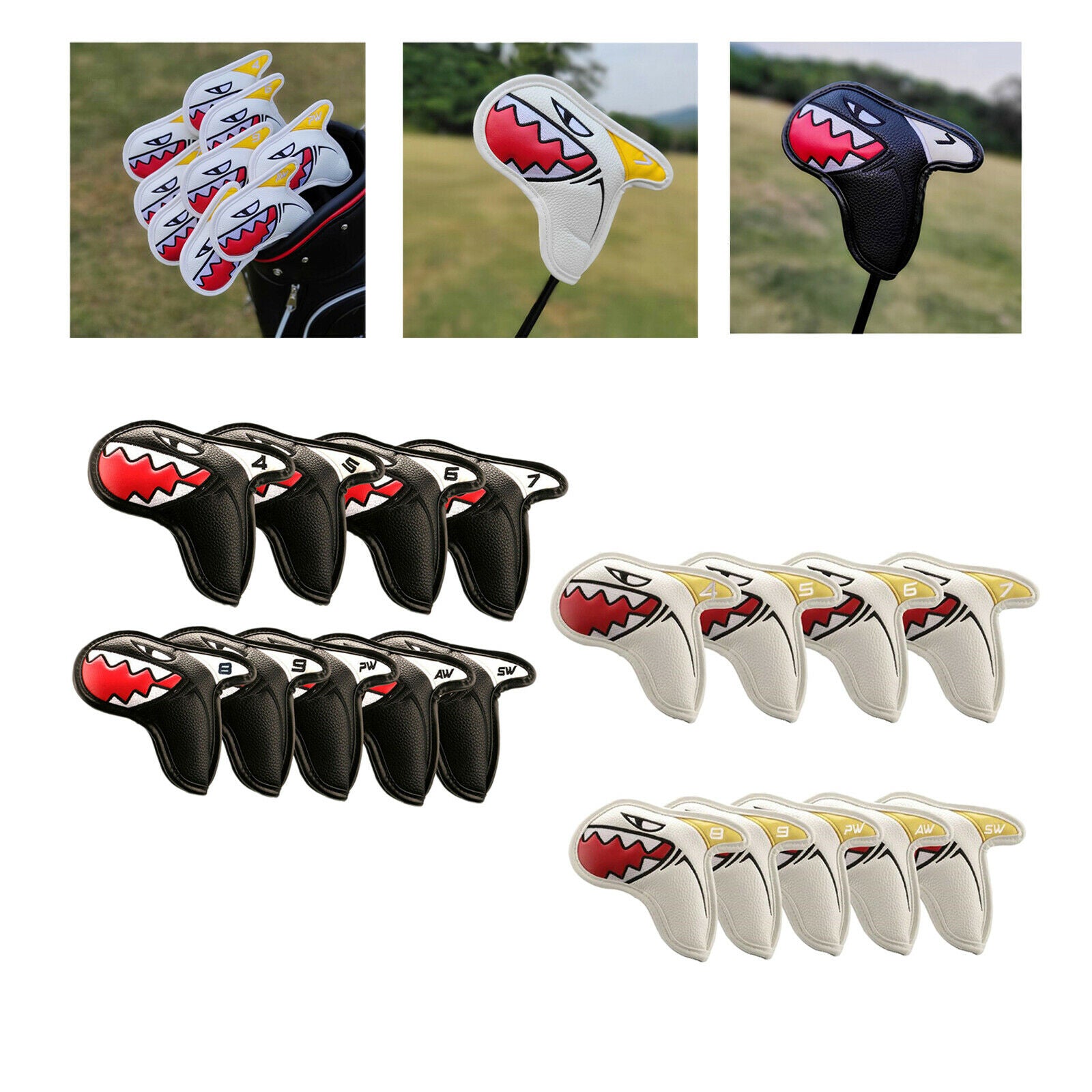 18x Universal Golf Iron Headcover Golf Club Head Covers 17.5x9cm Outdoor