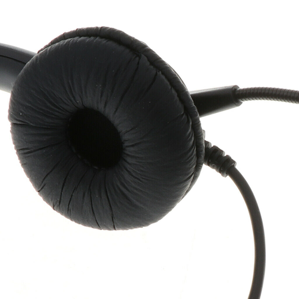 Telephone Headset Noise Cancelling w/ Mic RJ9 Plug for Call Center Telephone .