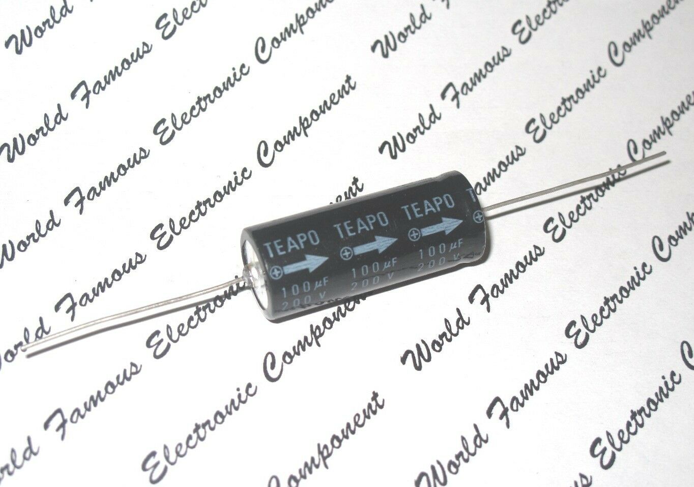 4pcs-TEAPO AE 100uF (100µF) 200V Axial Hi-Fi Audio Electrolytic Capacitor