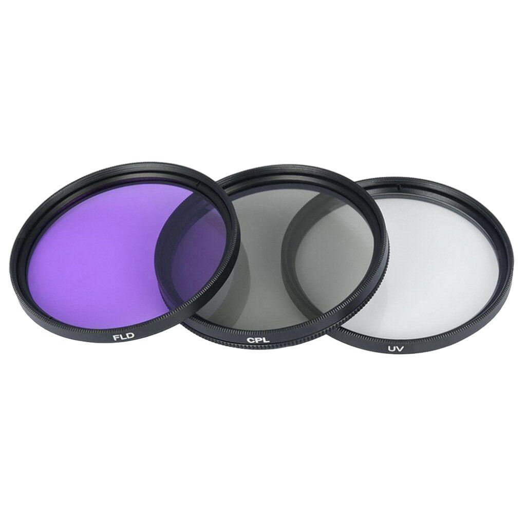 58mm FLD+UV+CPL Lens Filters Set with Bag for Olympus Pentax Digital Camera
