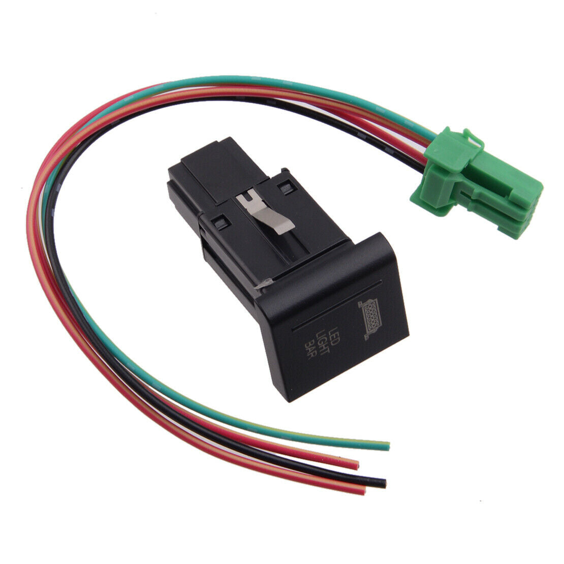 Car Left Push Button Switch Green Red LED Fog Light Bar Fit For VW Amarok New