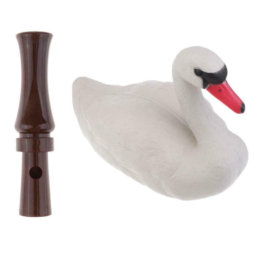 2Pcs Swan Hunting Decoy Goose Decoying with Duck Call Whistle Duck Caller
