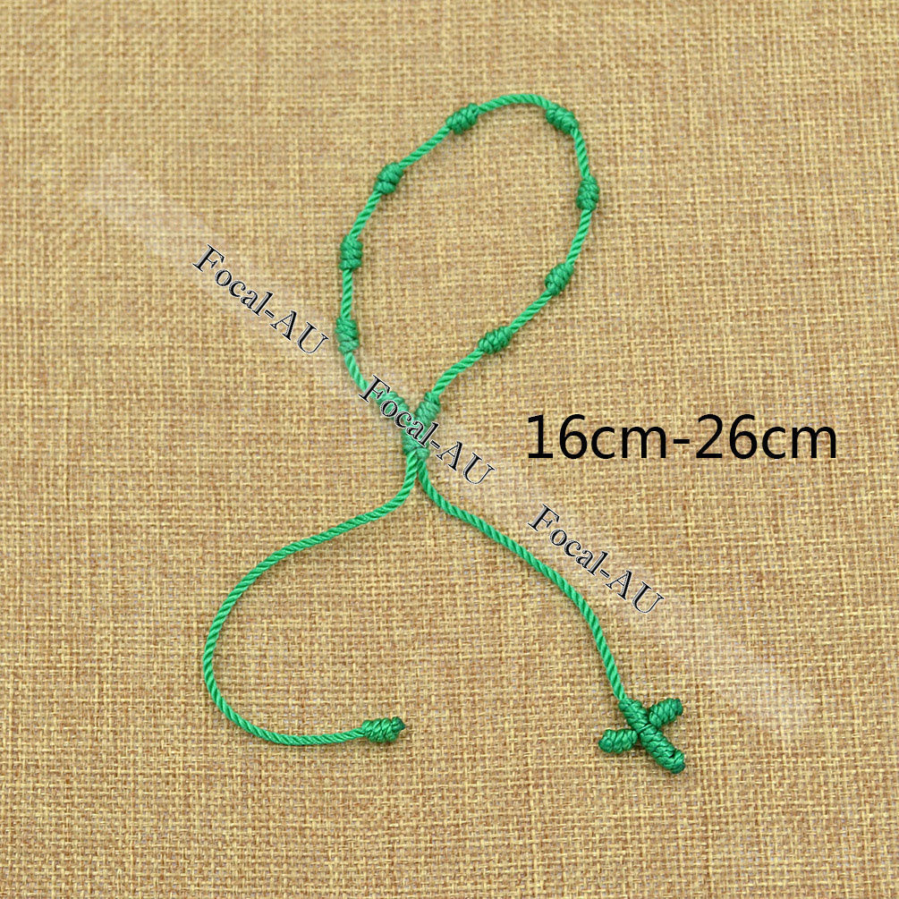 10PCS Knotted Rosary Bracelet Mixed Colors Trendy Fashion Handmade New Gift