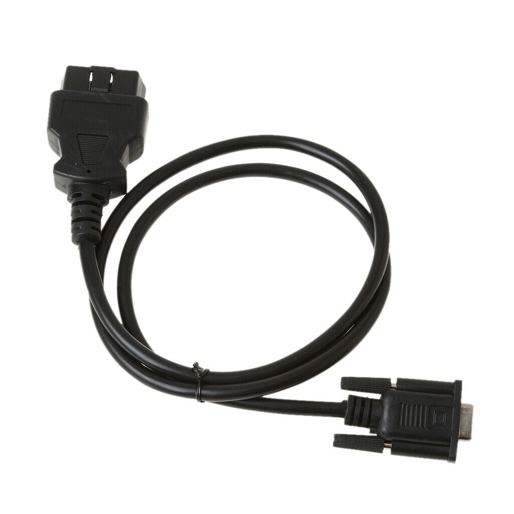 Diagnostic Tools OBD2 16  to DB9 Adapter Cable High Quality Black