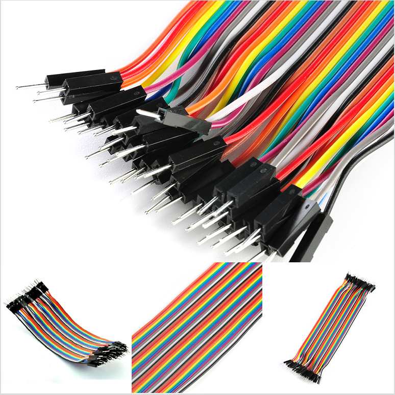 New 40pcs/set 20cm 2.54mm Cable Wire Jumper Male To Male For Arduino Breadboard