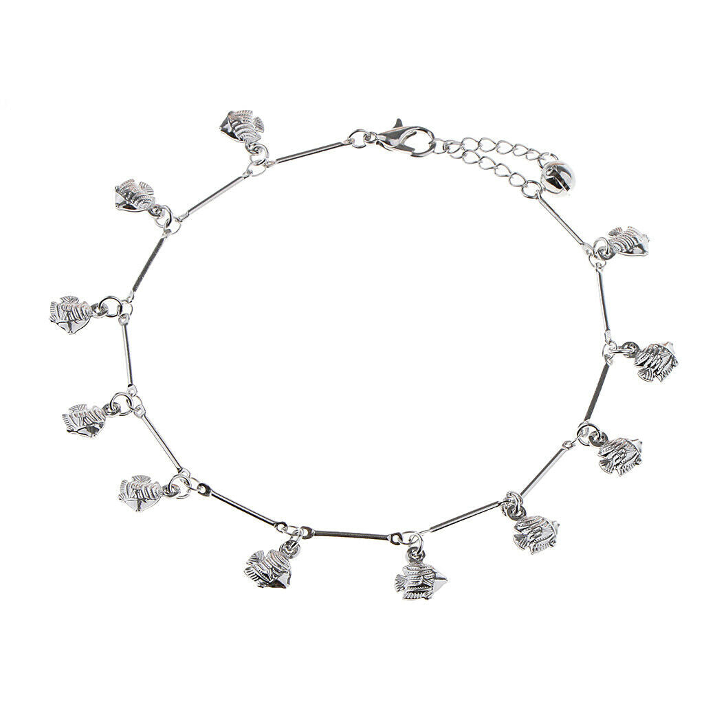 Trendy Jewelry Alloy Flatfish Foot Chain Anklets Ankle Bracelet Bell