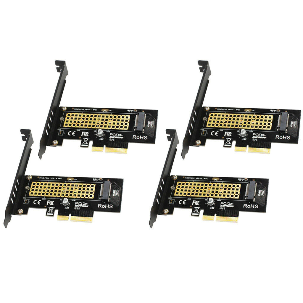 4Pc New M.2 NVMe SSD NVME to PCIE 3.0 X4 adapter M Key Interface Card Full speed