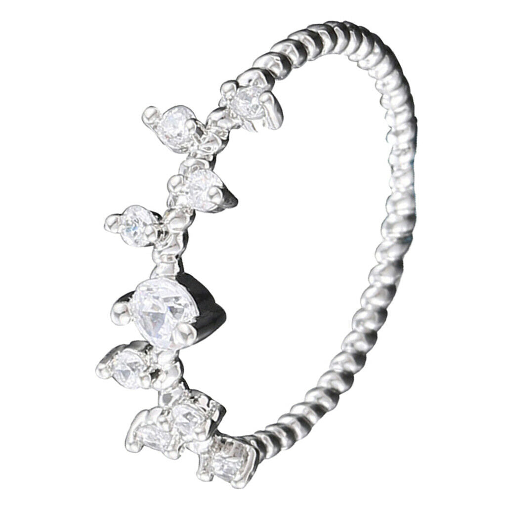 Micro AAA Rhinestone Ring Wedding Bridal Engagement Ring Fashion Jewelry 6