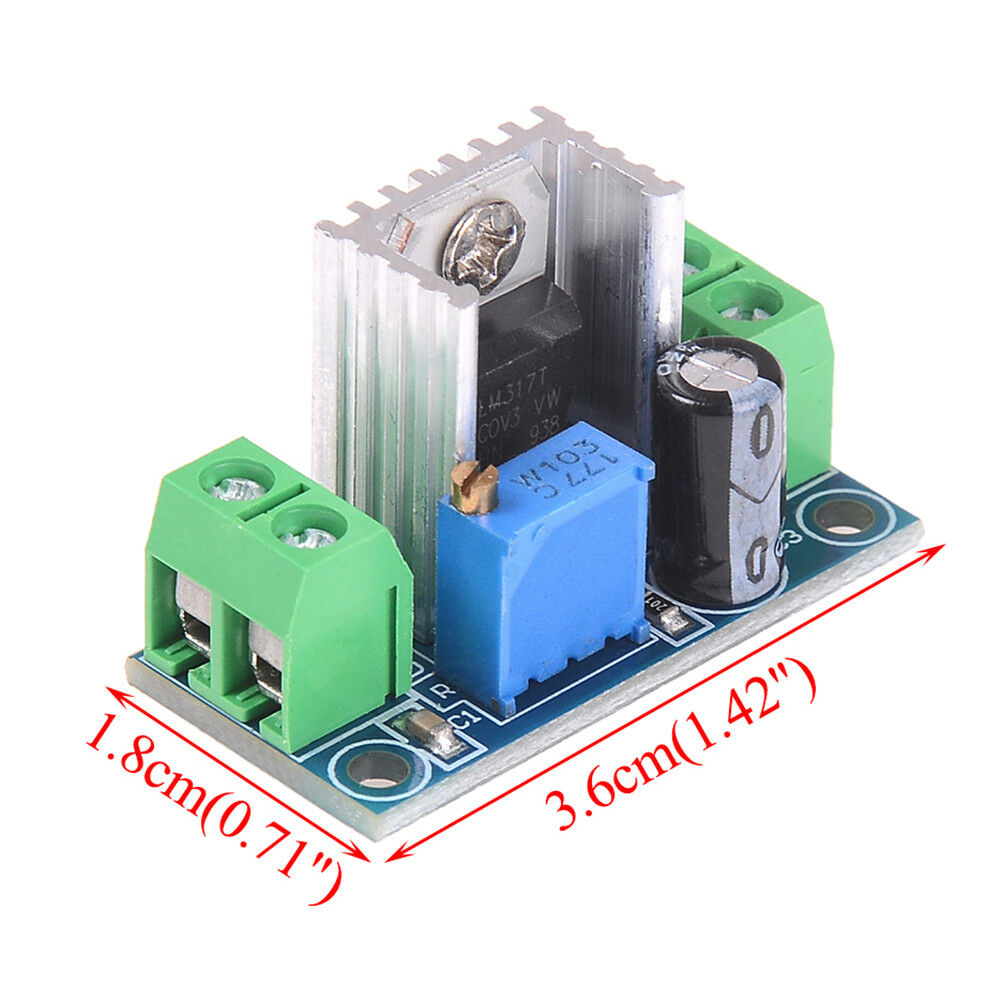 LM317 DC-DC step down converter 4.2V-40V to 1.2V-37V linear voltage regula.l8