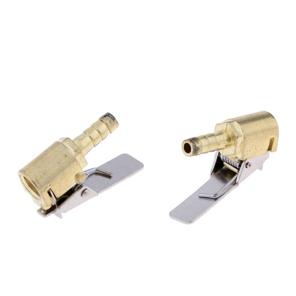 2X Tyre Valve Air Pump Chuck Clip Inflator Connector Head Adapter Valve 6mm