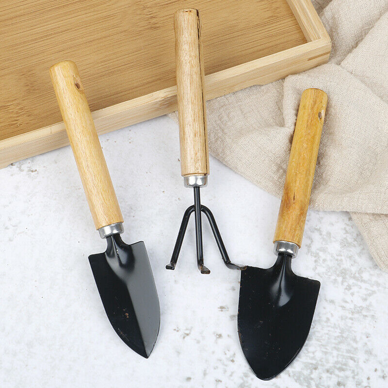 3PCS/Set Mini Garden Shovels Claw Tool with Wooden Handles DIY Garden Han.l8