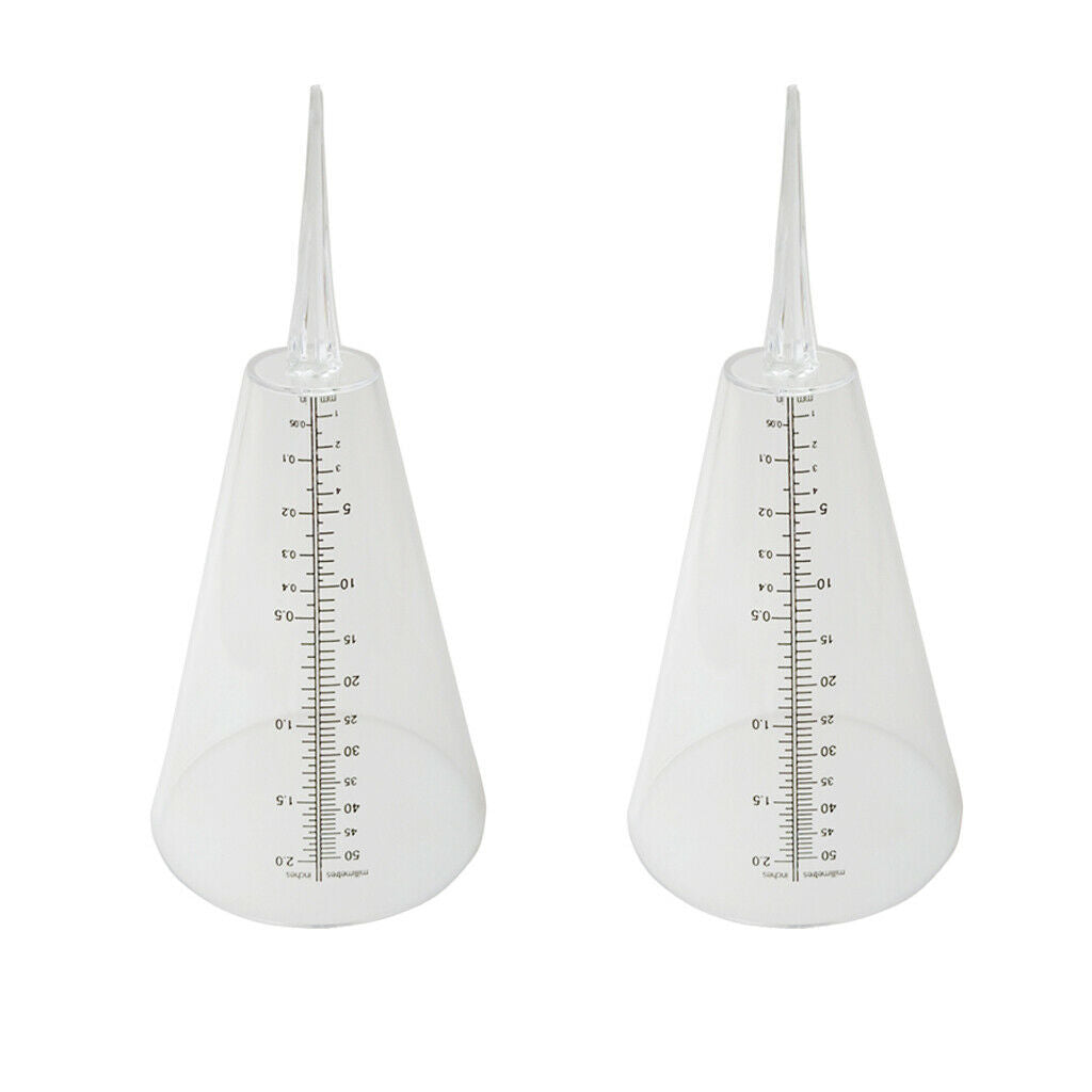 2pcs Rain Gauge Rainfall Measure Meter Cone for Garden Angriculture 0-50mm