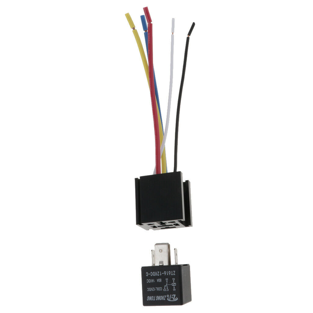 Auto Vehicle 80 Amp SPDT 5Pin DC 12 / 24V Relay Module