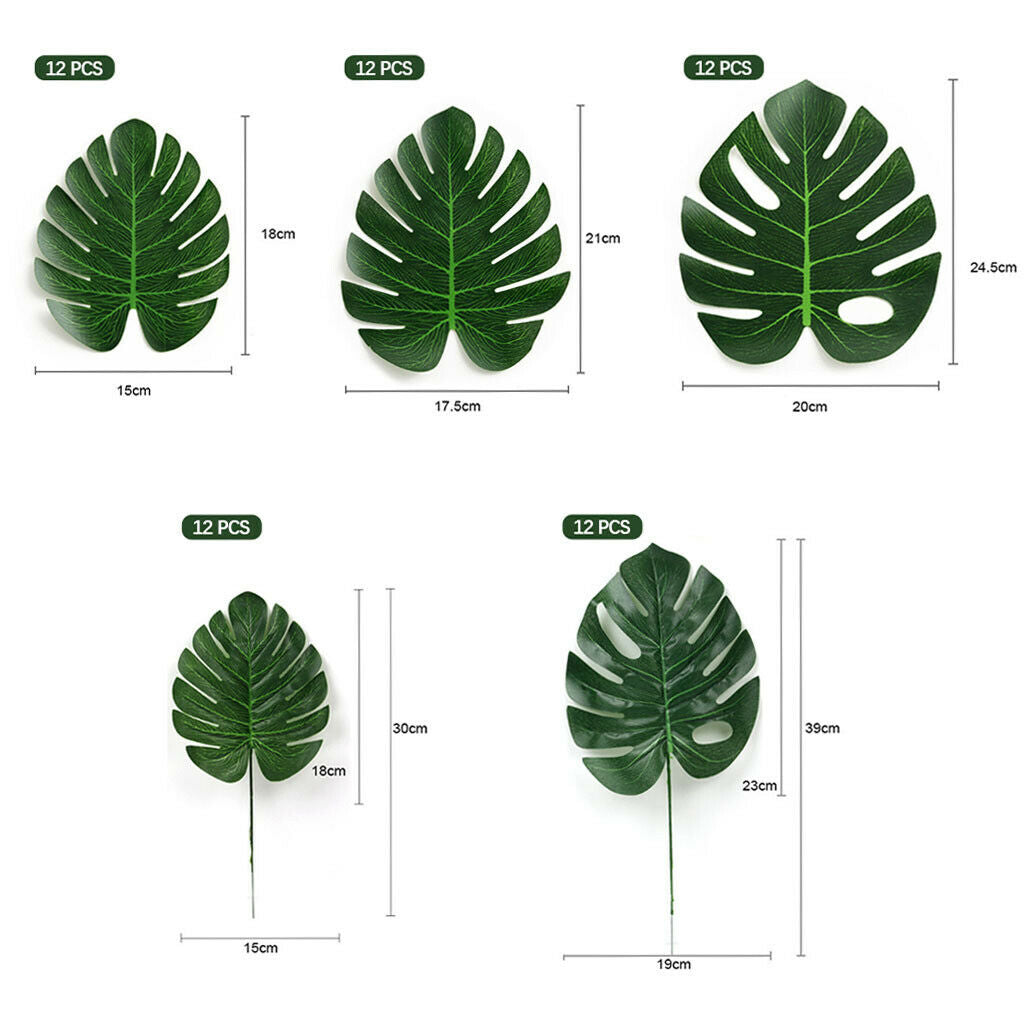 Artificial Palm Leaves Decorations Party Beach Decorations Monstera Leaves