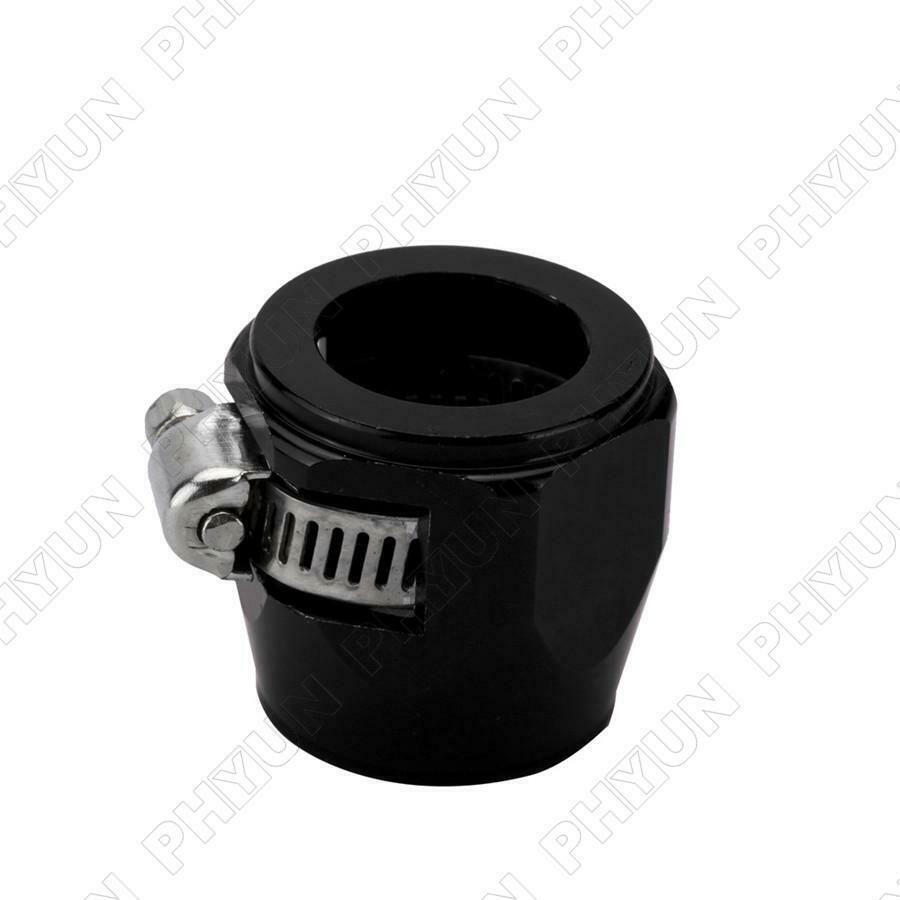 4x Hose Finisher Clamp End Cover AN6 Fitting Adapter Connector Aluminum Alloy