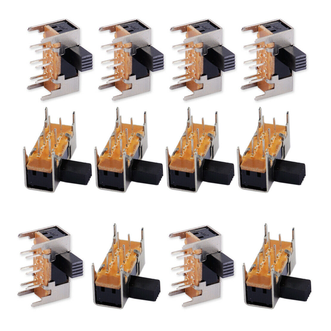 20x 6mm 0.5A 50VAC High Side Knob 6 Pin 2 Position DPDT Slide Switch SK22H03 An