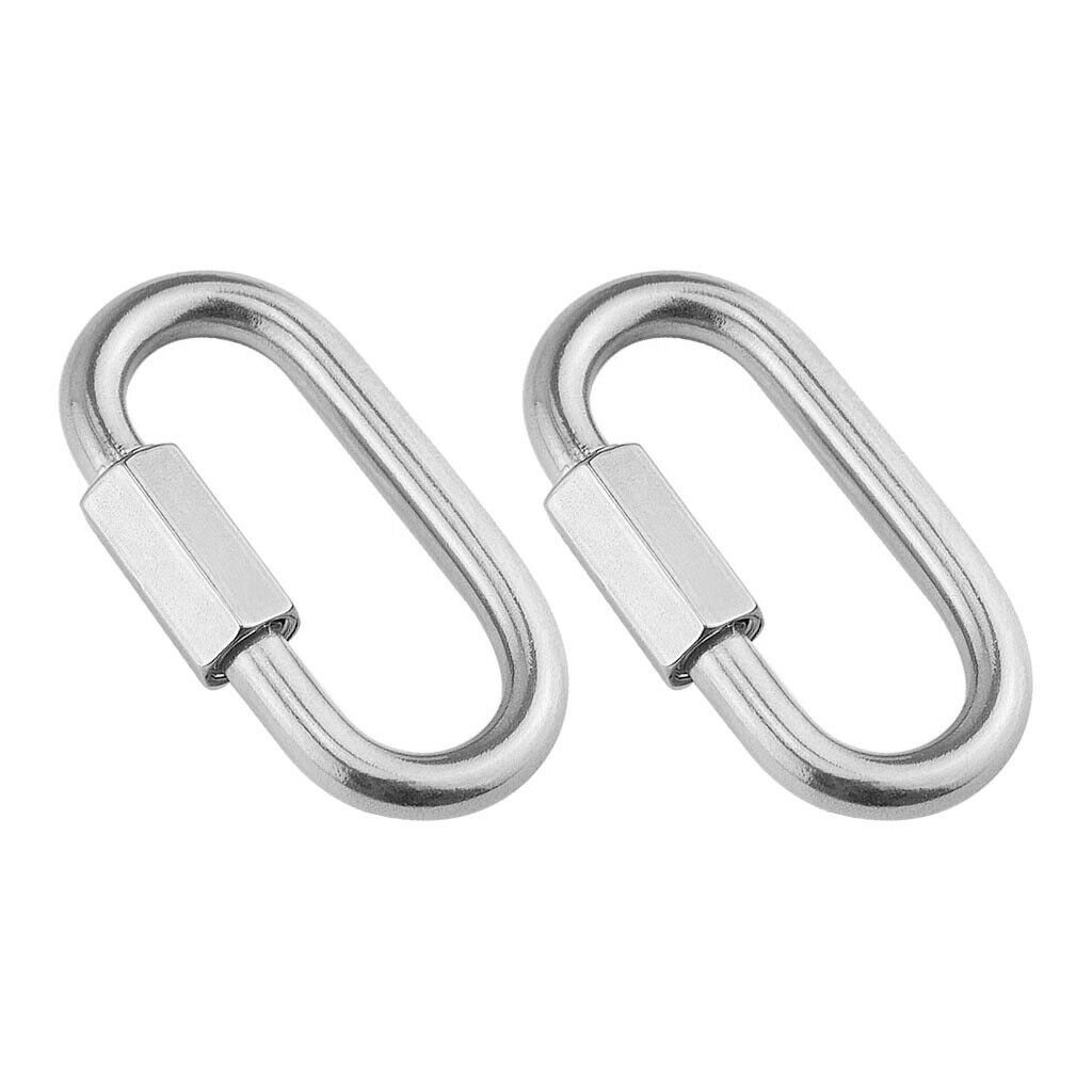 Quick Link Screw Lock Chain Fastener Hook Carabiner 304 Stainless Steel