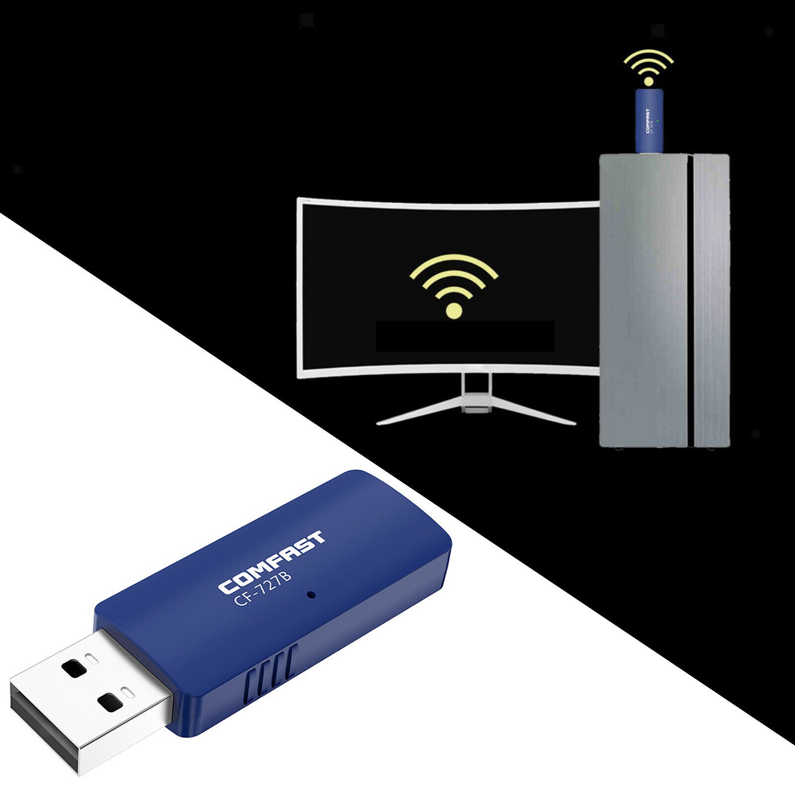 USB WiFi Adapter Wireless Dongle Computer 2.4G/5.8G 1300Mbps for PC Laptop
