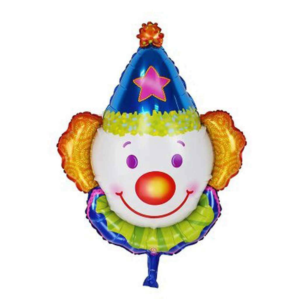 Juggles Super Clown Foil Balloon Kids Birthday Party Supplies Red and Blue