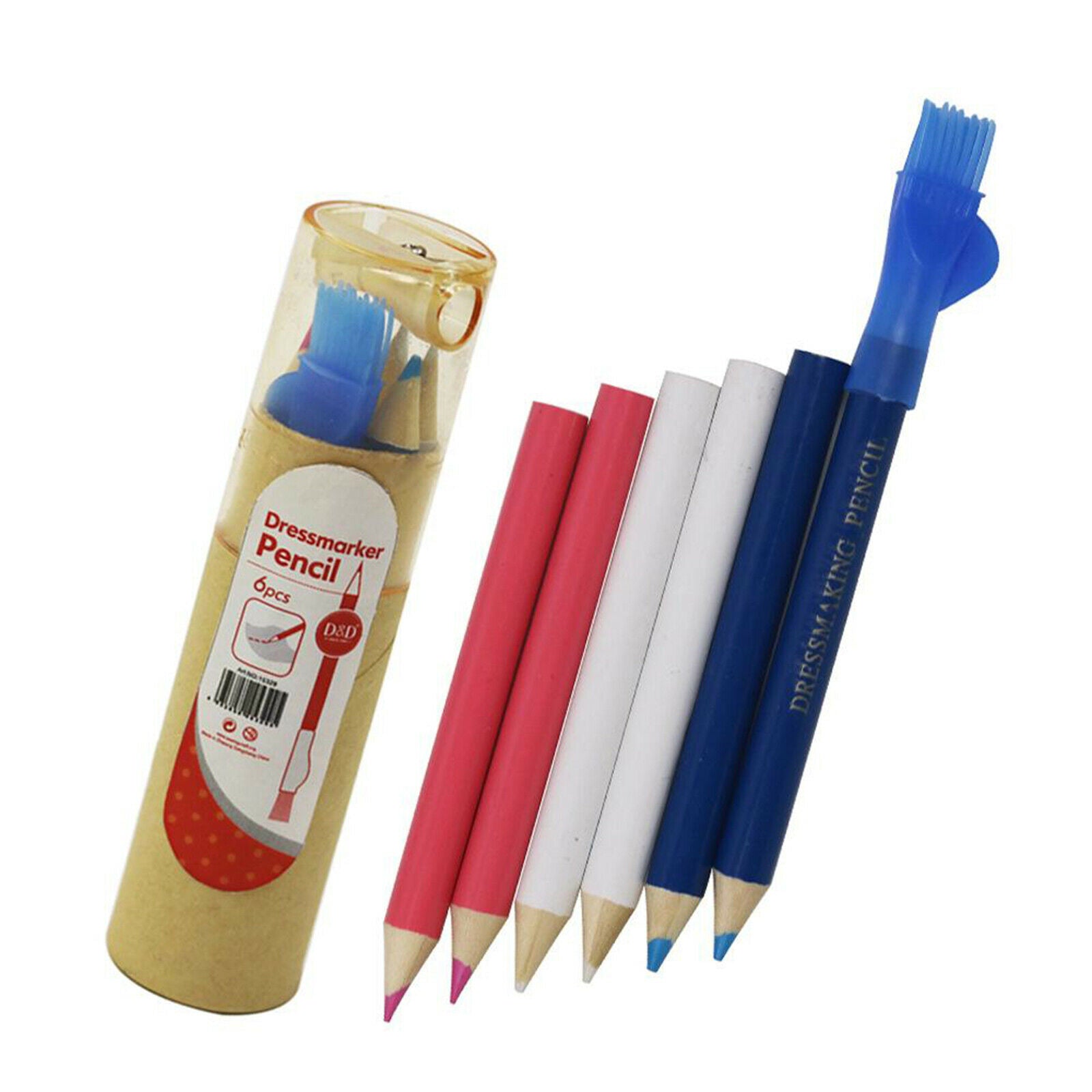 Sewing Fabric Pencils Tailor Mark Dressmaker Fabric Chalk Pencil with Sharpener